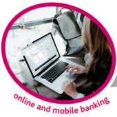 Scotwest Online Banking on laptop